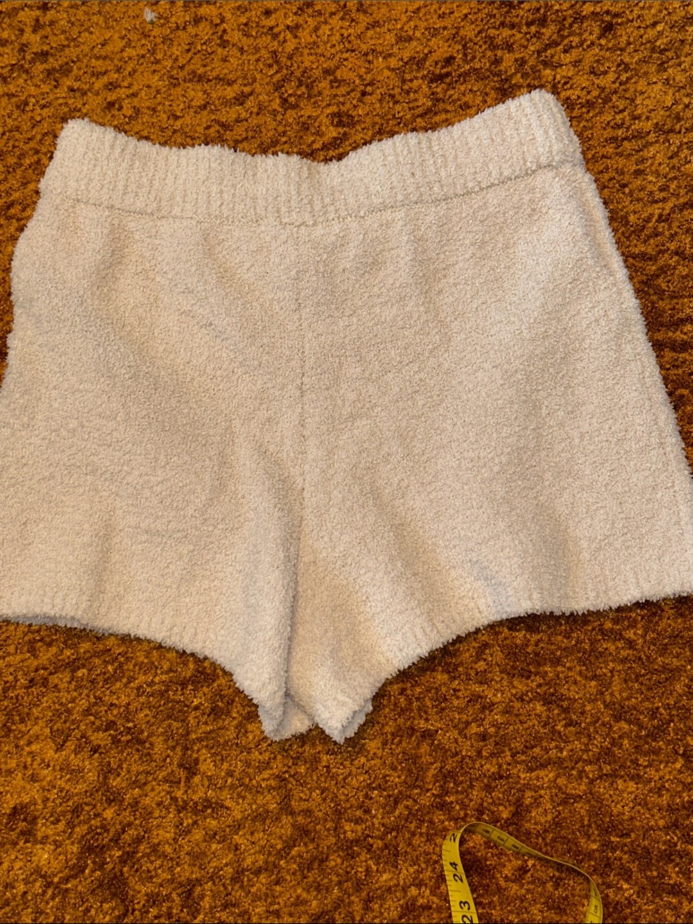 Calvin Klein Cream High-Waist Cozy Loungewear Shorts - Picture 3 of 4